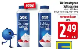 Edeka Weihenstephan Schlagsahne Angebot