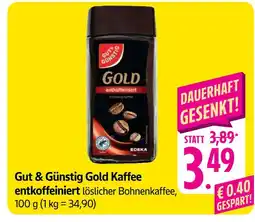 Edeka Gut & günstig gold kaffee entkoffeiniert Angebot