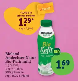 tegut Andechser natur bio-kefir mild Angebot