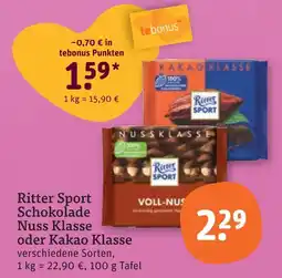 tegut Ritter sport nuss klasse Angebot