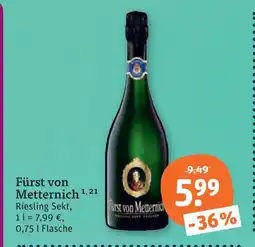 tegut Fürst von metternich riesling sekt Angebot