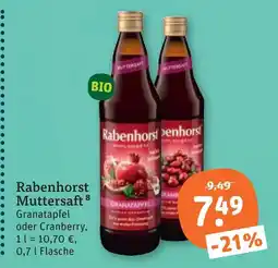 tegut Rabenhorst muttersaft granatapfel Angebot