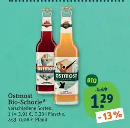 tegut Ostmost bio-schorle apfel Angebot