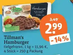 tegut Tillman's hamburger Angebot