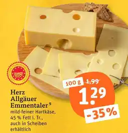 tegut Herz allgäuer emmentaler Angebot