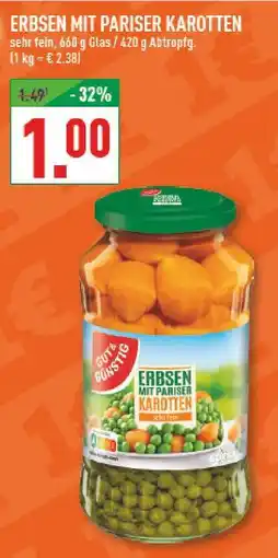 Marktkauf Gut & günstig erbsen mit pariser karotten Angebot