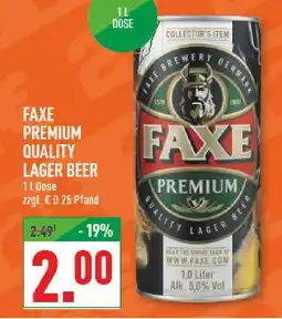 Marktkauf Faxe premium quality lager beer Angebot
