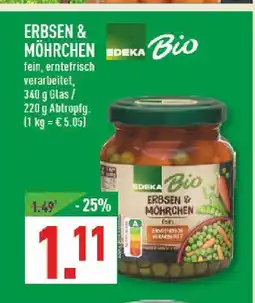 Marktkauf Edeka bio erbsen & möhrchen Angebot