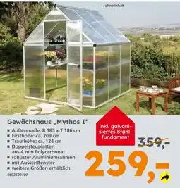 Globus Baumarkt Gewächshaus mythos i Angebot