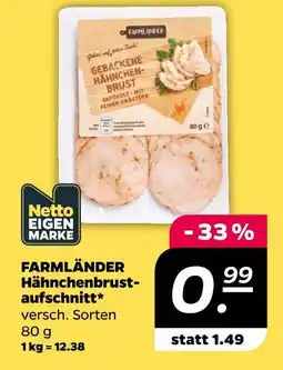 NETTO Farmländer hähnchenbrustaufschnitt Angebot