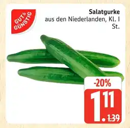 Marktkauf Gut & günstig salatgurke Angebot
