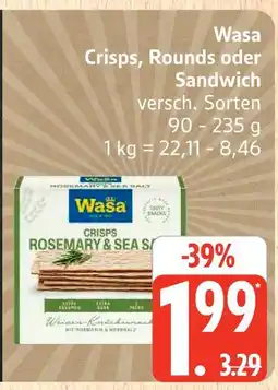 Marktkauf Wasa crisps rosemary & sea salt Angebot
