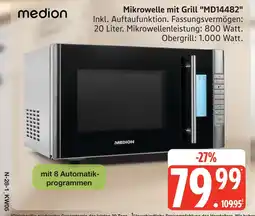 Marktkauf Medion mikrowelle mit grill md14482 Angebot