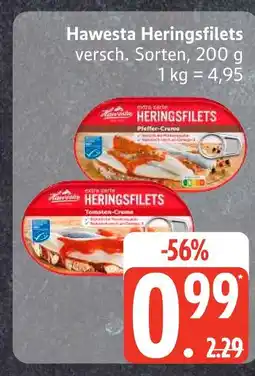 Edeka Hawesta heringsfilets pfeffer-creme Angebot