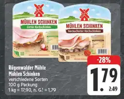 E-Center Rügenwalder mühle mühlen schinken zarter kochschinken Angebot