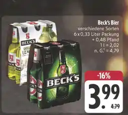 E-Center Beck's bier Angebot