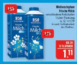 Marktkauf Weihenstephan frische milch Angebot