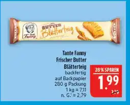 Marktkauf Tante fanny frischer butter blätterteig Angebot