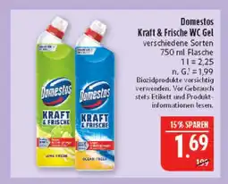 Marktkauf Domestos kraft & frische wc gel lime fresh Angebot
