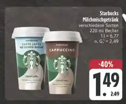 Edeka Starbucks caffè latte no added sugar Angebot