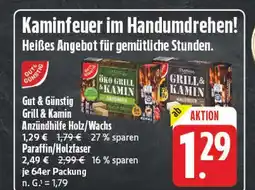 Edeka Gut & günstig grill & kamin anzündhilfe holz/wachs Angebot