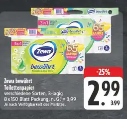 Edeka Zewa bewährt toilettenpapier Angebot