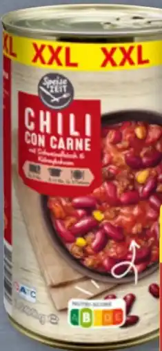 Aldi Nord Speise Zeit Chili con Carne XXL Angebot