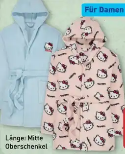 Aldi Nord Sanrio Hello Kitty Damen Fleece Bademantel Angebot