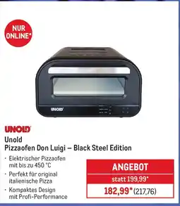 METRO UNOLD Pizzaofen Don Luigi - Black Steel Edition Angebot