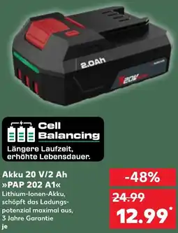 Kaufland Parkside Akku 20 V/2 Ah ,,PAP 202 A1" Angebot