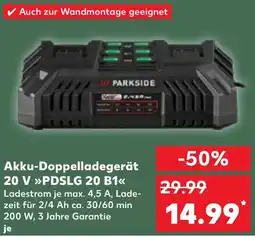 Kaufland Parkside Akku-Doppelladegerät 20 V ,,PDSLG 20 B1" Angebot
