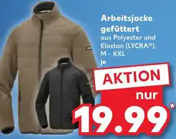 Kaufland Arbeitsjacke gefüttert Angebot