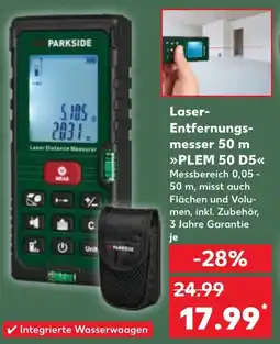 Kaufland Parkside Laser Entfernungsmesser 50 m PLEM 50 D5 Angebot