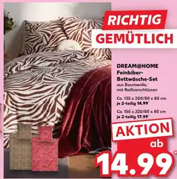 Kaufland DREAM@HOME Feinbiber Bettwäsche-Set Angebot
