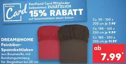 Kaufland DREAM@HOME Feinbiber Spannbettlaken Angebot