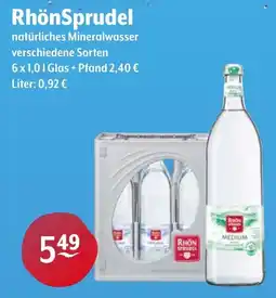 Getränke Hoffmann RhönSprudel natürliches Mineralwasser Angebot