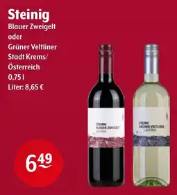 Getränke Hoffmann Steinig Blauer Zweigelt oder Grüner Veltliner Angebot