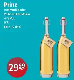 Getränke Hoffmann Prinz Alte Marille oder Williams Christbirne Angebot