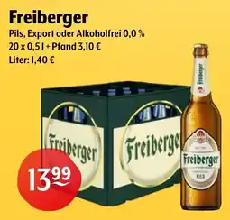Getränke Hoffmann Freiberger Pils, Export oder Alkoholfrei 0,0% Angebot