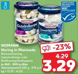 Kaufland HOMANN Hering in Marinade Angebot