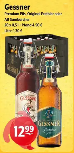 Getränke Hoffmann Gessner Premium Pils, Original Festbier oder Alt Sumbarcher Angebot