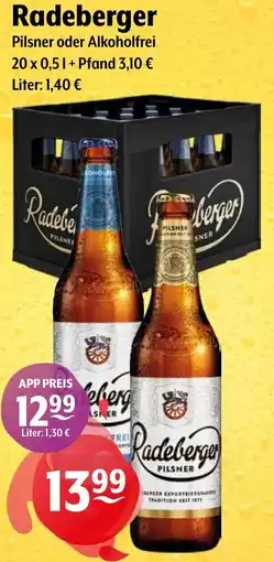 Getränke Hoffmann Radeberger Pilsner oder Alkoholfrei Angebot