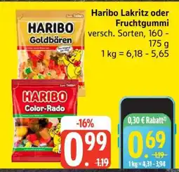 Edeka Haribo Lakritz oder Fruchtgummi Angebot