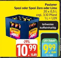 Edeka Paulaner Spezi oder Spezi Zero oder Limo Angebot