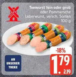 Edeka Teewurst fein oder grob Angebot