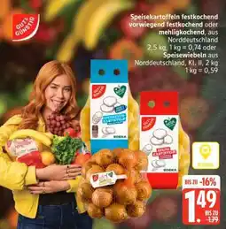 Edeka Speisekartoffeln und Speisezwiebeln Angebot