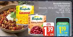 Edeka Bonduelle Goldmais oder Kidneybohnen Angebot