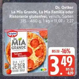 Edeka Dr. Oetker La Mia Grande, La Mia Familia oder Ristorante glutenfrei Angebot