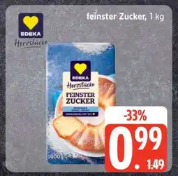 Edeka feinster Zucker, 1 kg Angebot