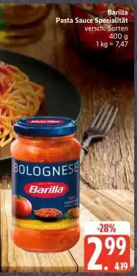 Edeka Barilla Pasta Sauce Spezialität Angebot